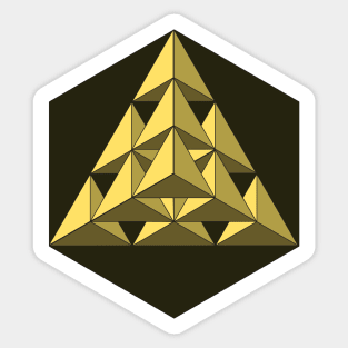 Gold Triangles 3 Sticker